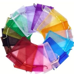 15 ASSTD COLORS ORGANZA JEWELRY/GIVEAWAY BAGS